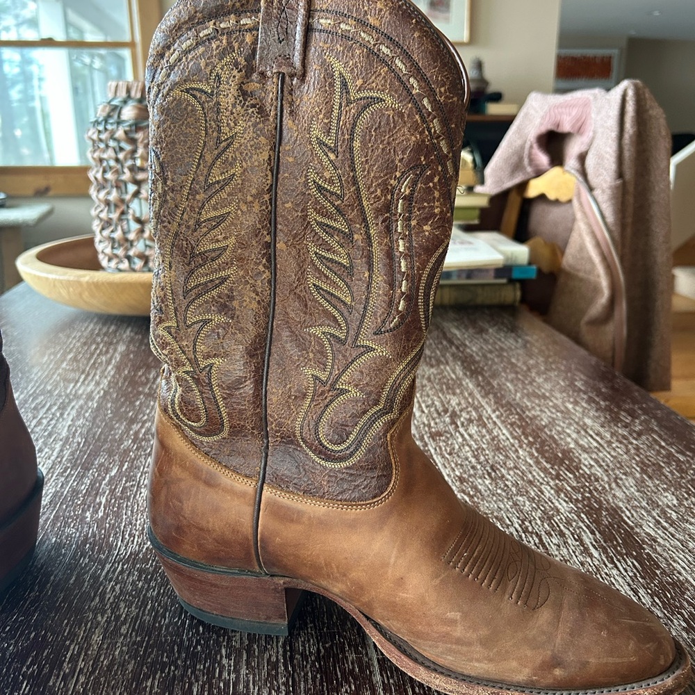 Tony Lama Brown Western Boots - Picture 7 of 11